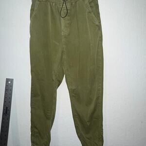Zara Green Jumper Cargo Pants with Drawstring Size Small